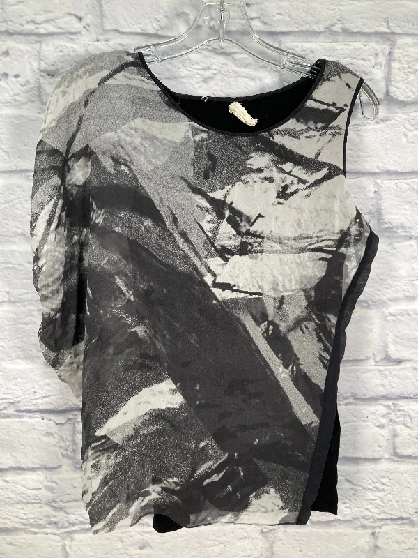 women's T-shirts with bold colorsBlack & Grey Top Short Sleeve Dkny, Size S