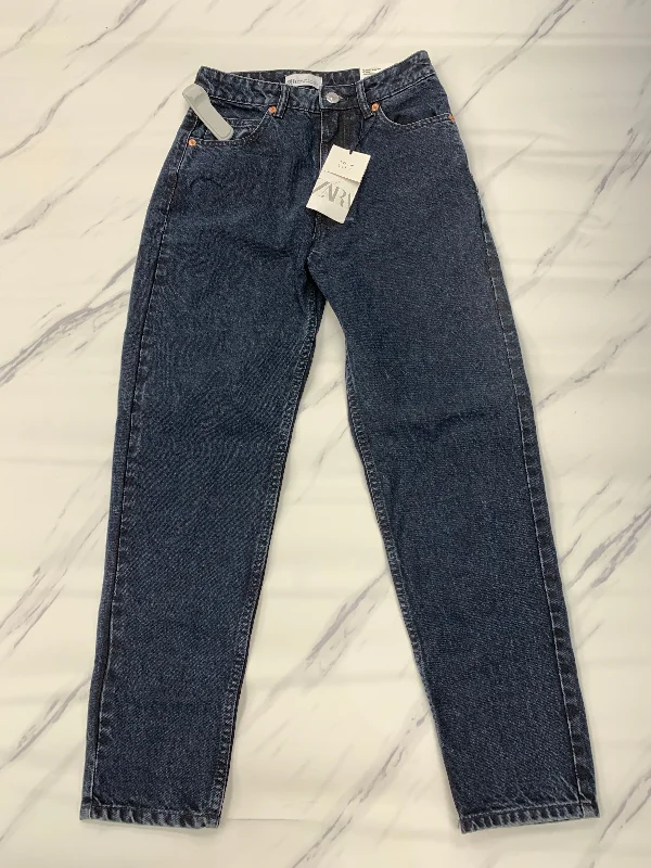 women's denim jeans with rhinestonesJeans Boyfriend By Zara  Size: 4