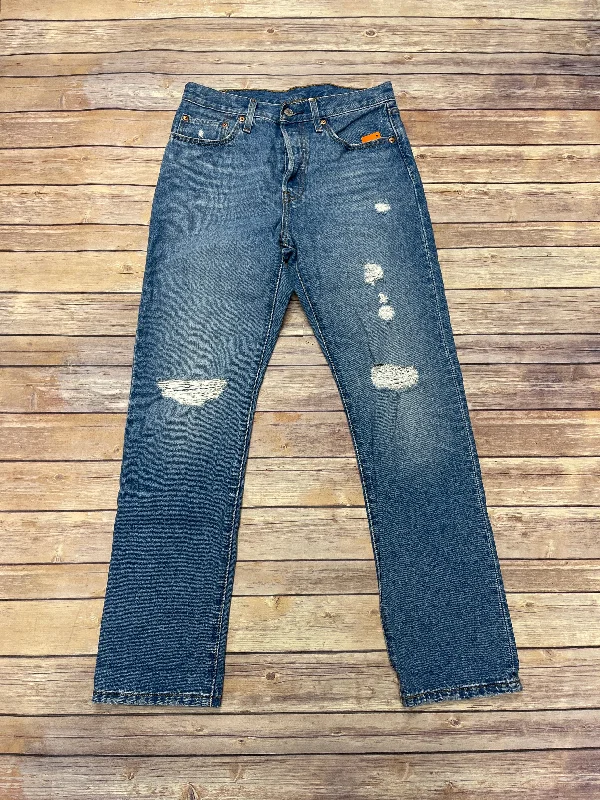 women's denim jeans with distressed thighsJeans Skinny By Levis  Size: 4