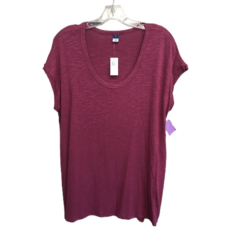 women's T-shirts with unique designsPink Top Short Sleeve Basic By Old Navy, Size: S