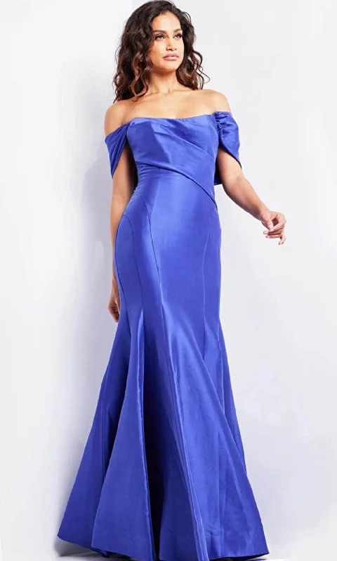 women's bodycon dressesJovani 24283 - Draped Mermaid Evening Dress