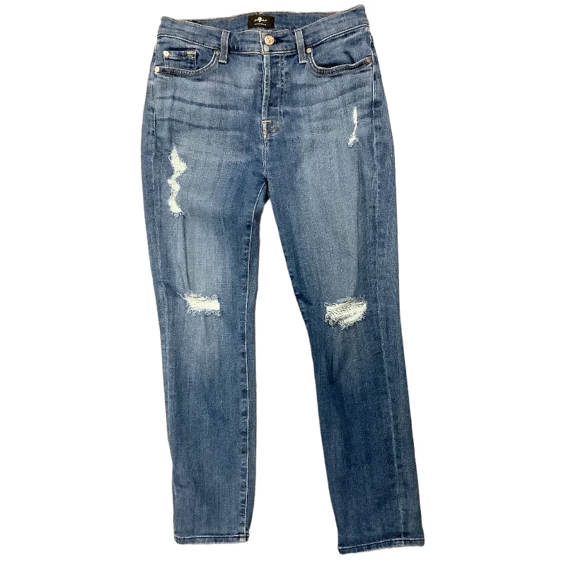 women's denim jeans with zippersJeans Straight By 7 For All Mankind  Size: 4