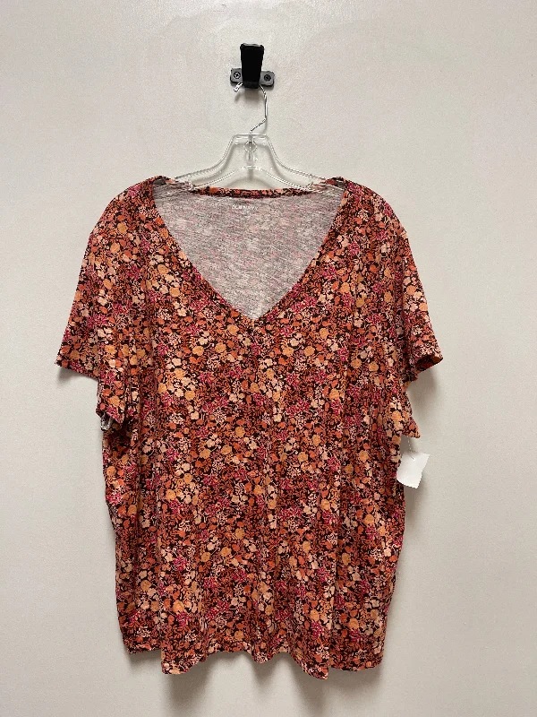 affordable women's T-shirtsOrange Top Short Sleeve Basic Old Navy, Size 2x