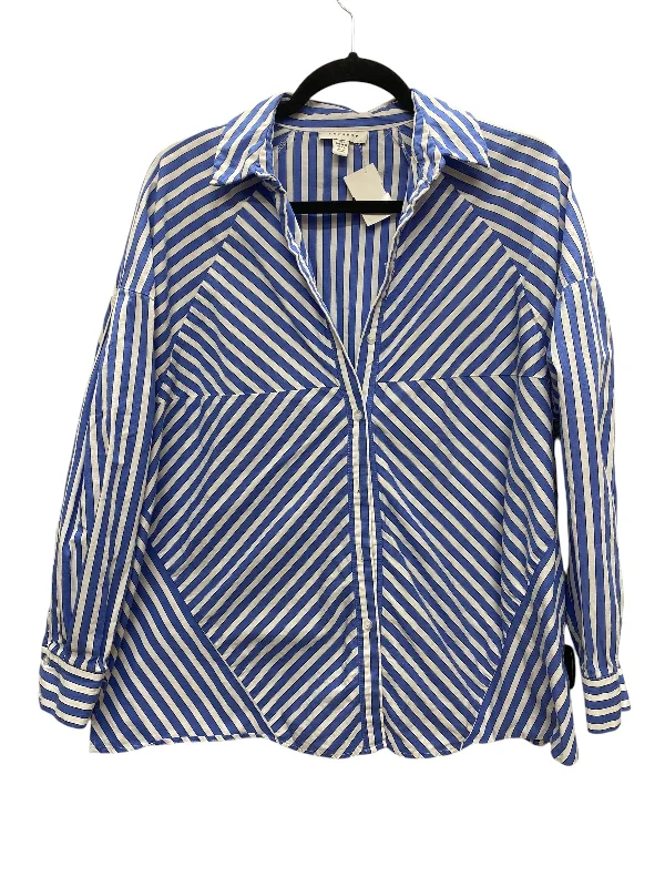 women's long sleeve tops with eco-friendly productionTop Long Sleeve By Top Shop In Striped Pattern, Size: S