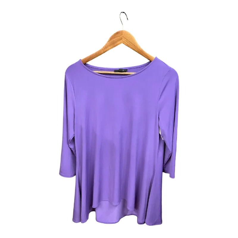 women's long sleeve tops with ethical sourcingTop Long Sleeve By Alfani In Purple, Size: M