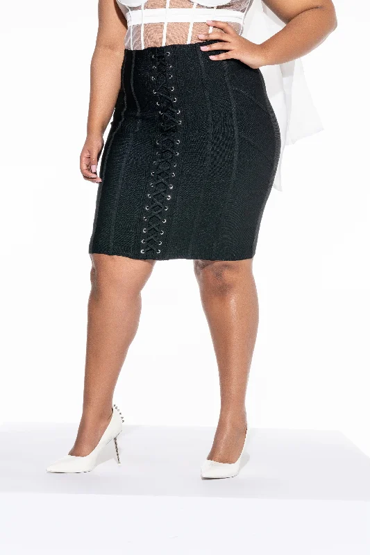 women's fitted skirtsPLUS ON MY WAY PENCIL BANDAGE SKIRT