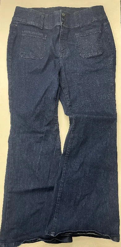 women's denim jeans with buttonsJeans Flared By Lane Bryant  Size: 20