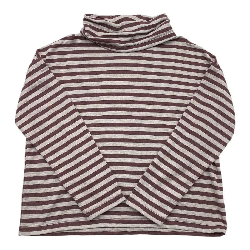 women's long sleeve tops for gym workoutsTop Long Sleeve By J. Crew In Striped Pattern, Size: L