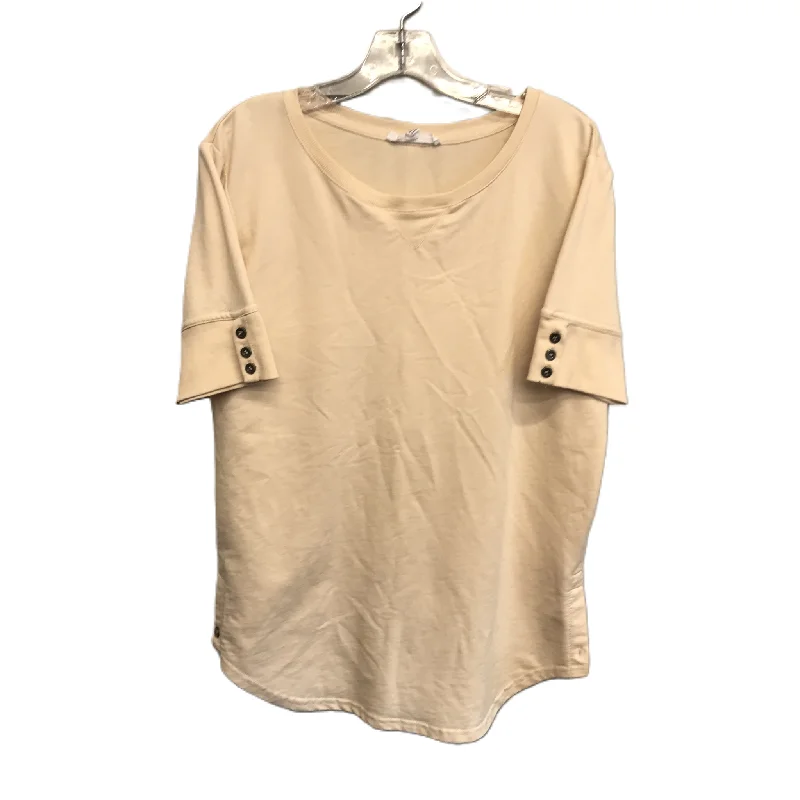 women's T-shirts for summerBeige Top Short Sleeve By Jane And Delancey, Size: S