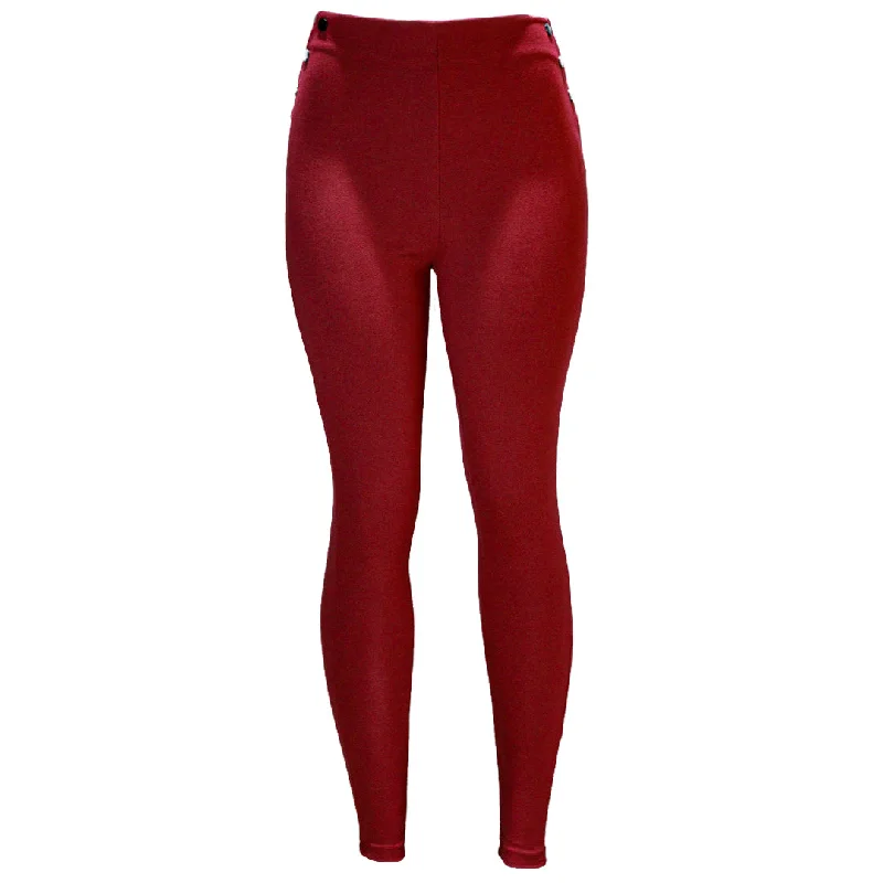 women's party skirtsBurgundy Elastic Leggings