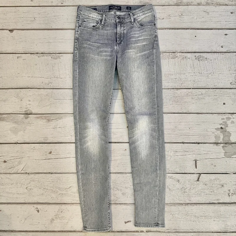 women's denim jeans with leather back pocketsJeans Skinny By Lucky Brand  Size: 4