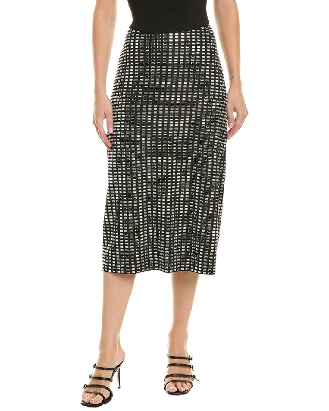 women's checked skirtsWeWoreWhat Geo Crystal Midi Skirt