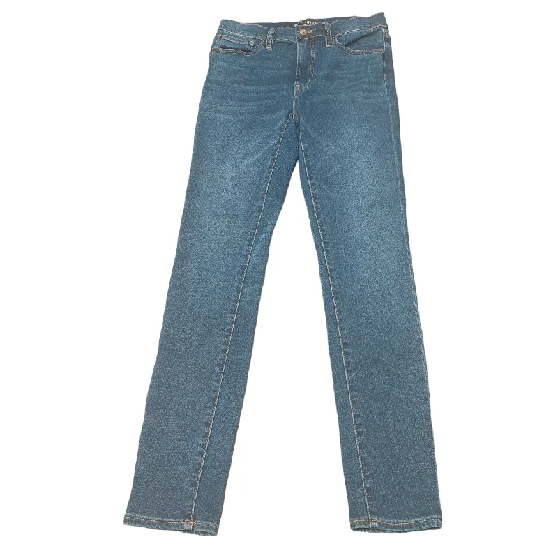 women's denim jeans with leather patchesJeans Skinny By J. Crew  Size: 6