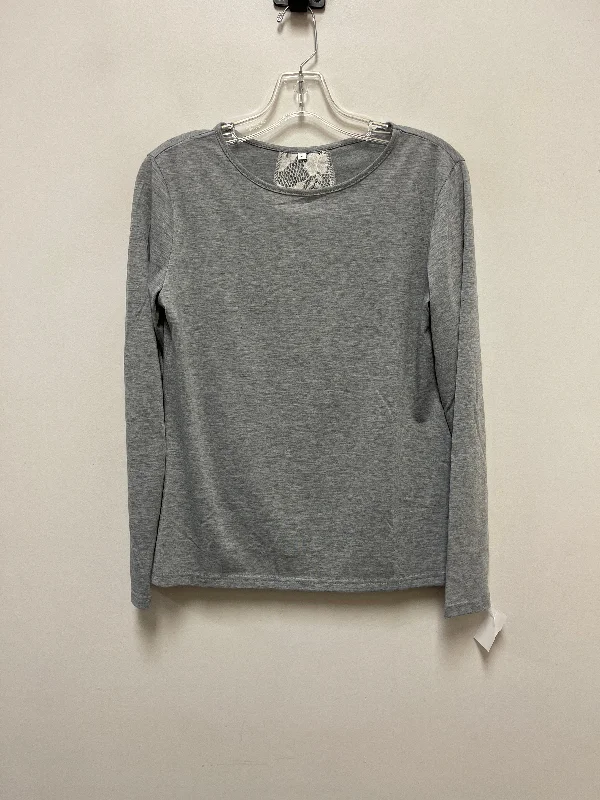 women's long sleeve tops with sustainable fabricTop Long Sleeve By Clothes Mentor In Grey, Size: S