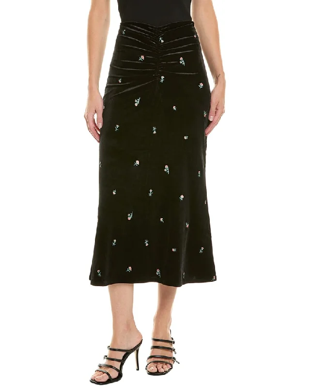 women's formal tiered skirtsWeWoreWhat Ruched Midi Skirt