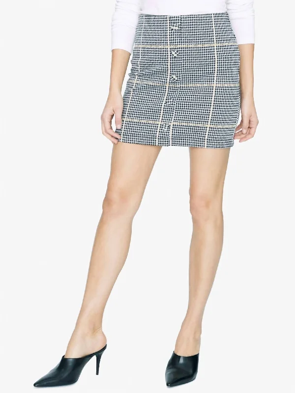 women's fall maxi skirtsCheck Her Out Mini Skirt In Citrine Plaid