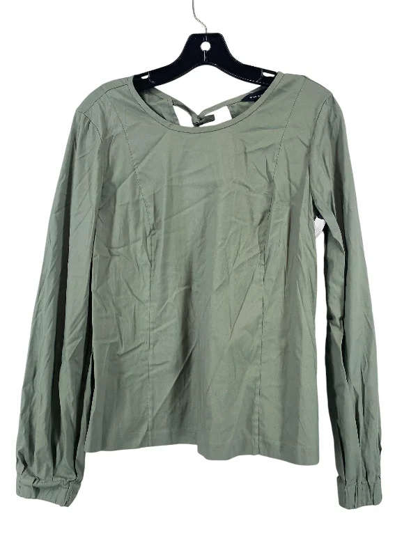 women's long sleeve tops with athletic fitsTop Long Sleeve By Club Monaco In Green, Size: 6