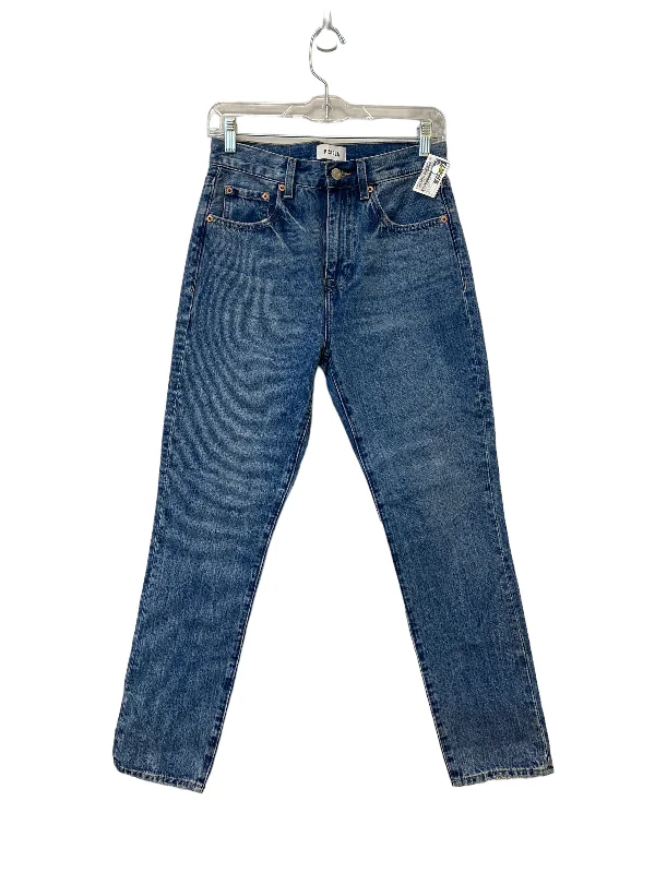 women's denim jeans with distressed hemsJeans Straight By Pistola