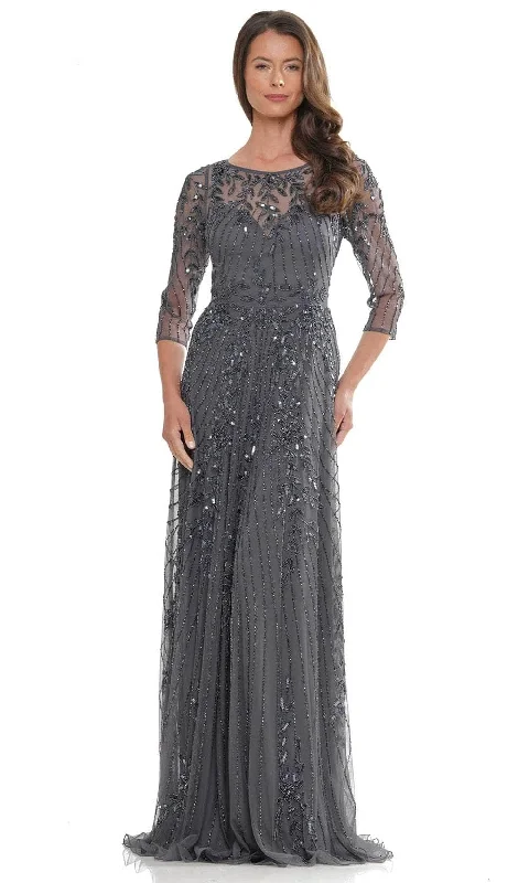 women's lace dressesMarsoni by Colors MV1283 - Beaded A-Line Evening Dress