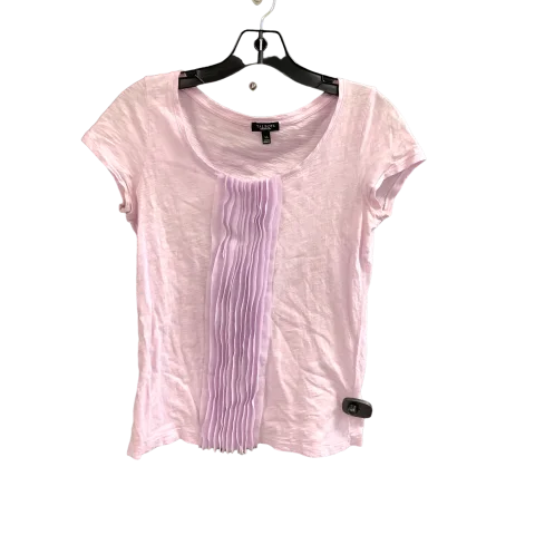 women's T-shirts with maximalist designsPurple Top Short Sleeve Talbots, Size Xs