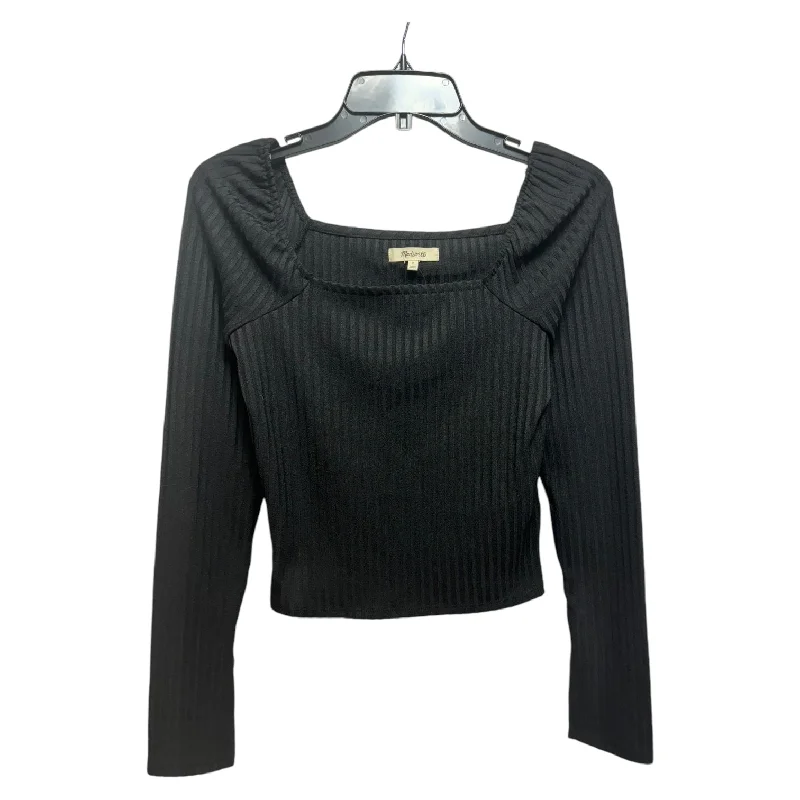 women's long sleeve tops with loose fitsTop Long Sleeve By Madewell In Black, Size: M