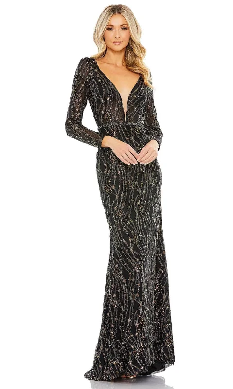 women's eco-friendly dressesMac Duggal 11159 - Illusion Beaded Evening Gown