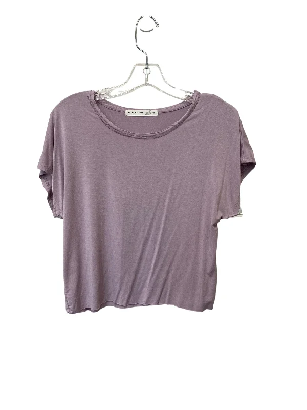 women's T-shirts with ribbed hemsPurple Top Short Sleeve Altard State, Size S