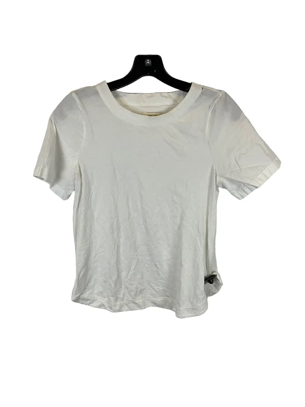 women's T-shirts with fitted designsWhite Top Short Sleeve Maeve, Size S