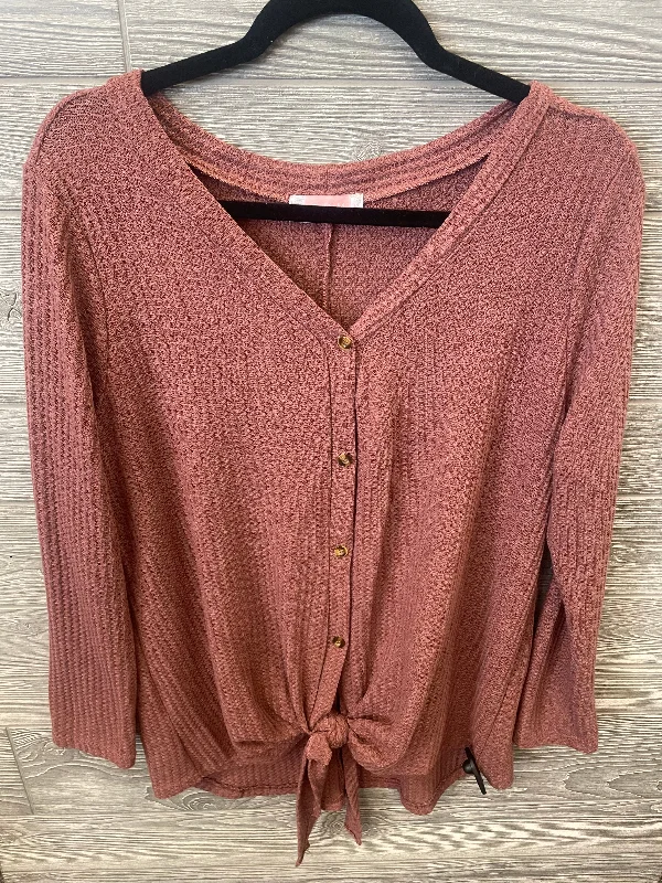 everyday women's long sleeve topsTop Long Sleeve By Clothes Mentor In Mauve, Size: Xl