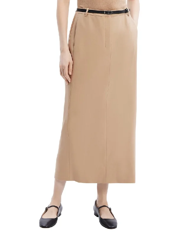 women's moisture-wicking formal skirtsTheory Maxi Trouser Wool-Blend Skirt