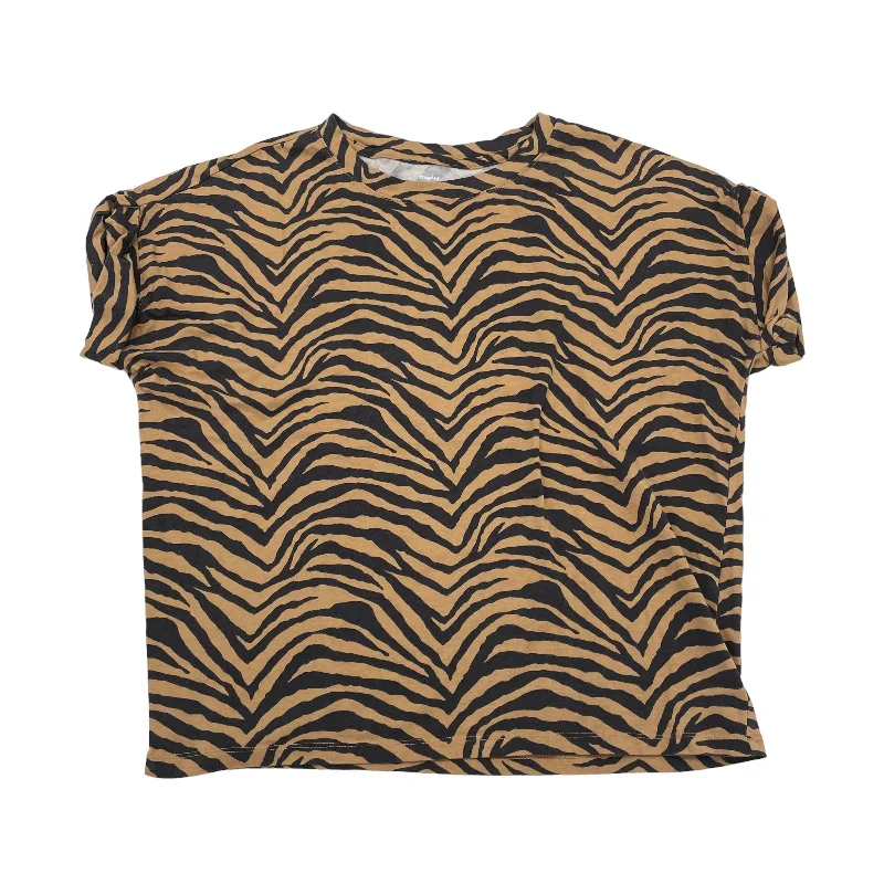 women's T-shirts with moisture-wicking fabricANIMAL PRINT BANANA REPUBLIC TOP SS, Size XS