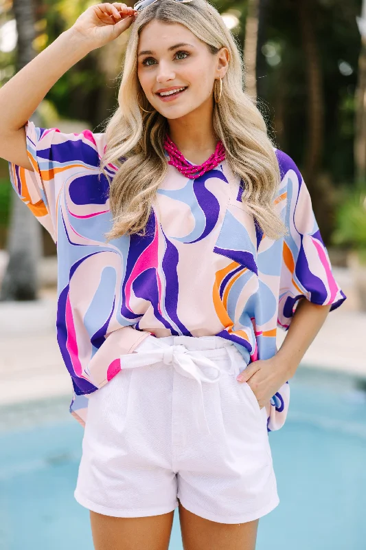 women's tops for those who love bold and vibrant colorsCouldn't Be Better Purple Abstract Top