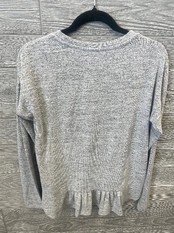 women's long sleeve tops with lightweight and breathable materialTop Long Sleeve By Banana Republic In Grey, Size: S