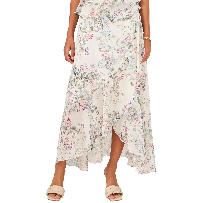 women's lace A-line skirtsPlus Breezy Dandelion Womens Dandelion Tiered Maxi Skirt