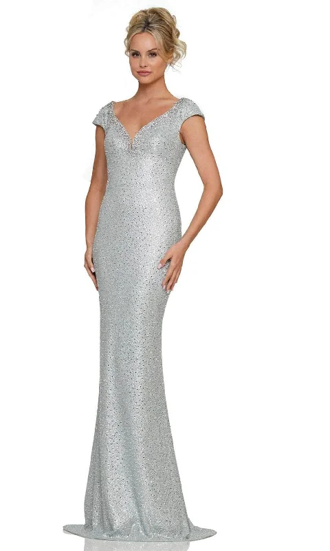 women's sheath dressesRina di Montella RD2983 - Bejeweled Mermaid Evening Dress