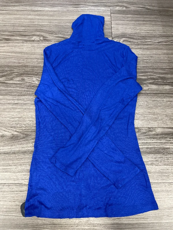 women's long sleeve tops made of synthetic fiberTop Long Sleeve By Inc In Blue, Size: S