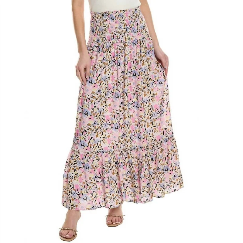 women's business skirtsDavi Convertible Floral Maxi Skirt In Pink Multi