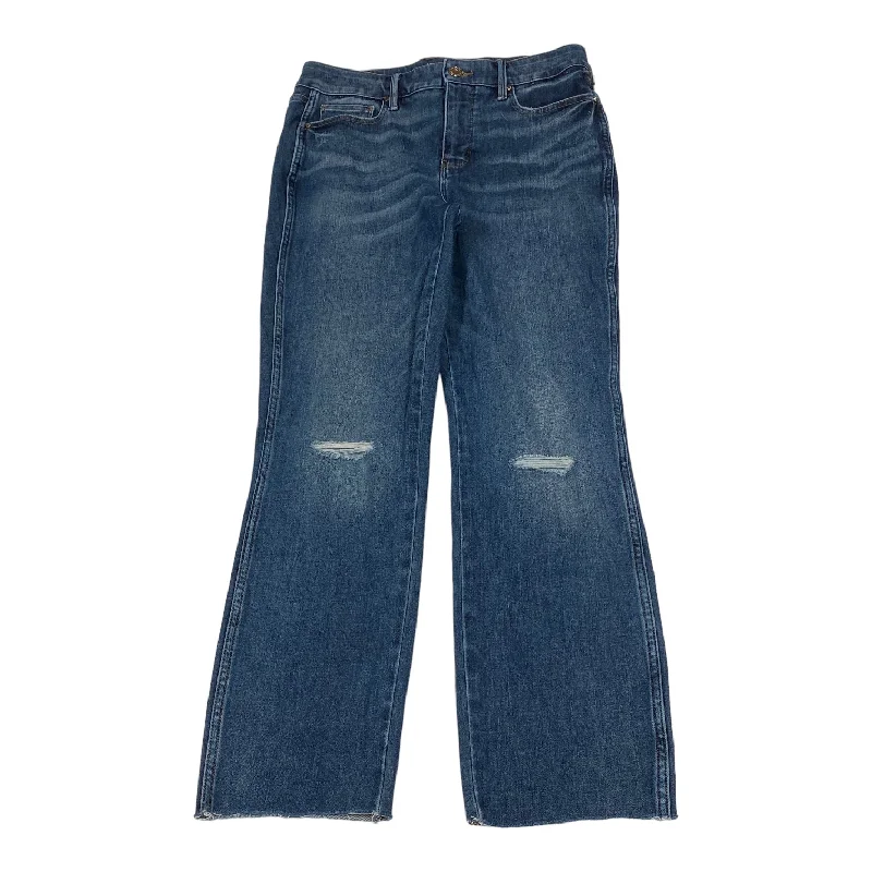 women's denim jeans with raw hemsJeans Straight By White House Black Market  Size: 6long