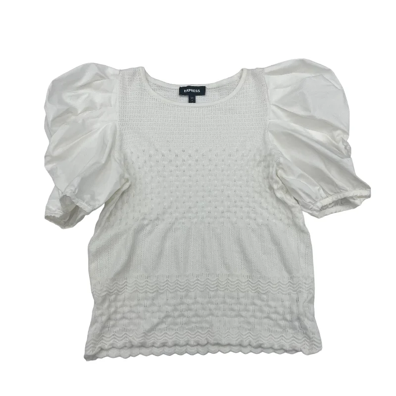 women's T-shirts with pocket accentsWHITE EXPRESS TOP SS, Size M