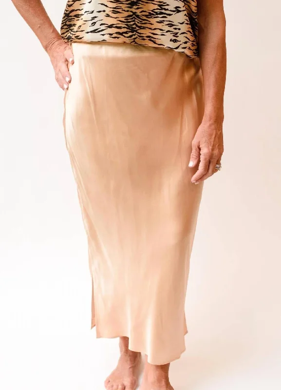 women's loungewear dressy skirtsJessica Midi Skirt In Sandwash