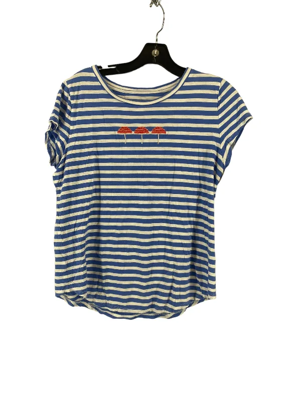 women's T-shirts with breastfeeding accessStriped Pattern Top Short Sleeve Basic Loft, Size L