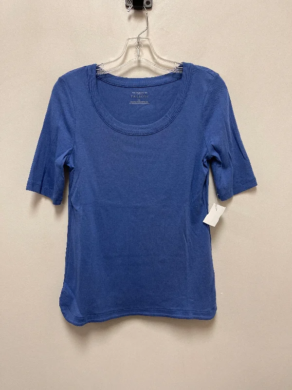 women's T-shirts for casual FridaysBlue Top Short Sleeve Talbots, Size Xs