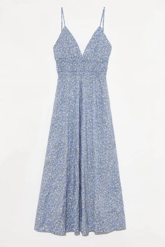 women's apple-shaped body dressesBelize Maxi Dress in French Blue