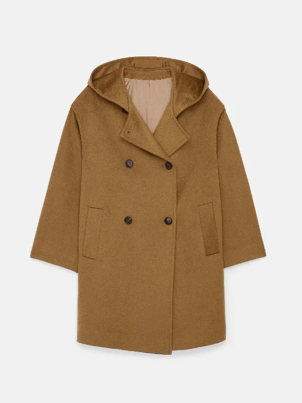 women's coats with cinched waistsDouble Breasted Coat In Cashmere