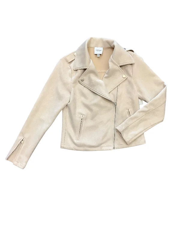 women's coats with satin liningsJacket Moto By Gilli In Cream, Size: S