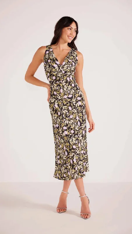 women's petite dressesMinkPink Nocturne Bias Slip Midi Dress