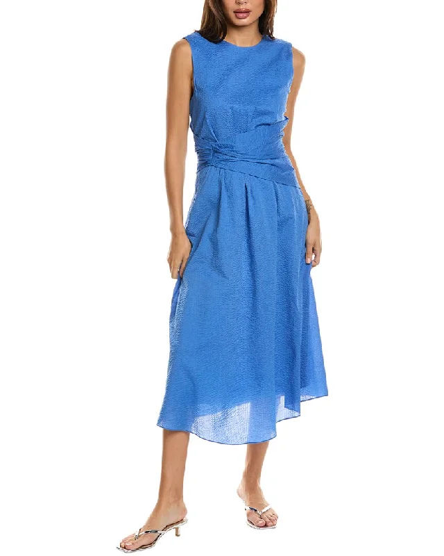 women's retro dressesFRAME Denim Ruched Midi Dress