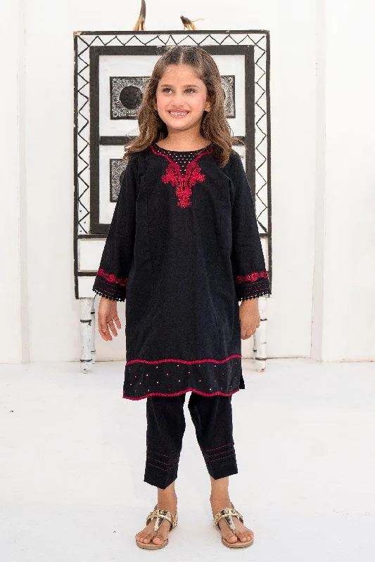 2PC Girl - Embroidered Cambric Suit