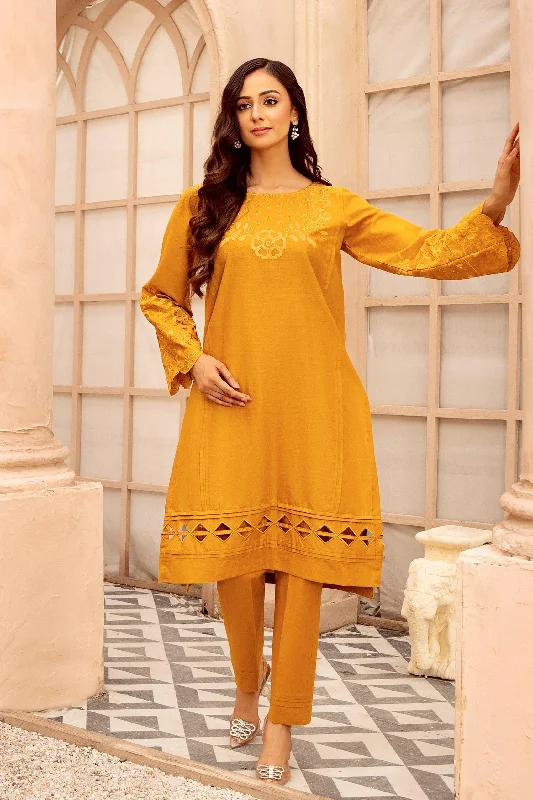 2PC - Embroidered Cambric Suit