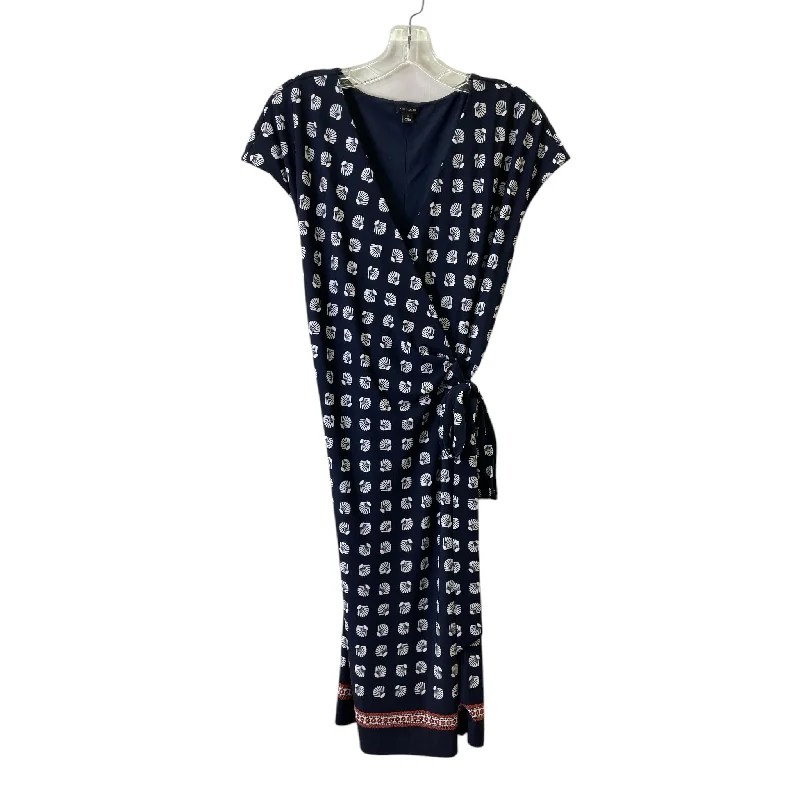 women's silk dressesDress Casual Maxi By Ann Taylor In Navy, Size:L